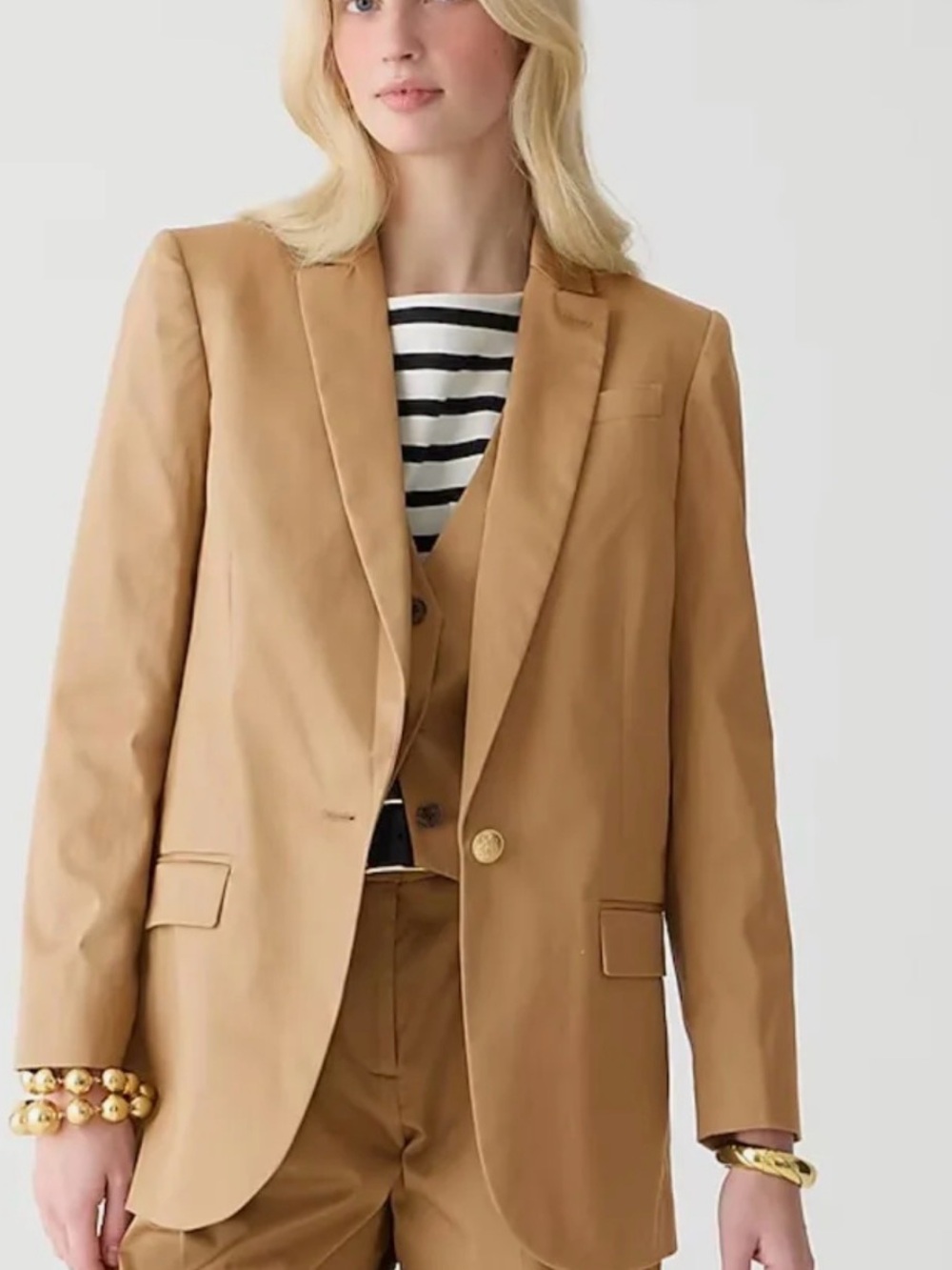 J. Crew Classic Single-Button Blazer - Camel